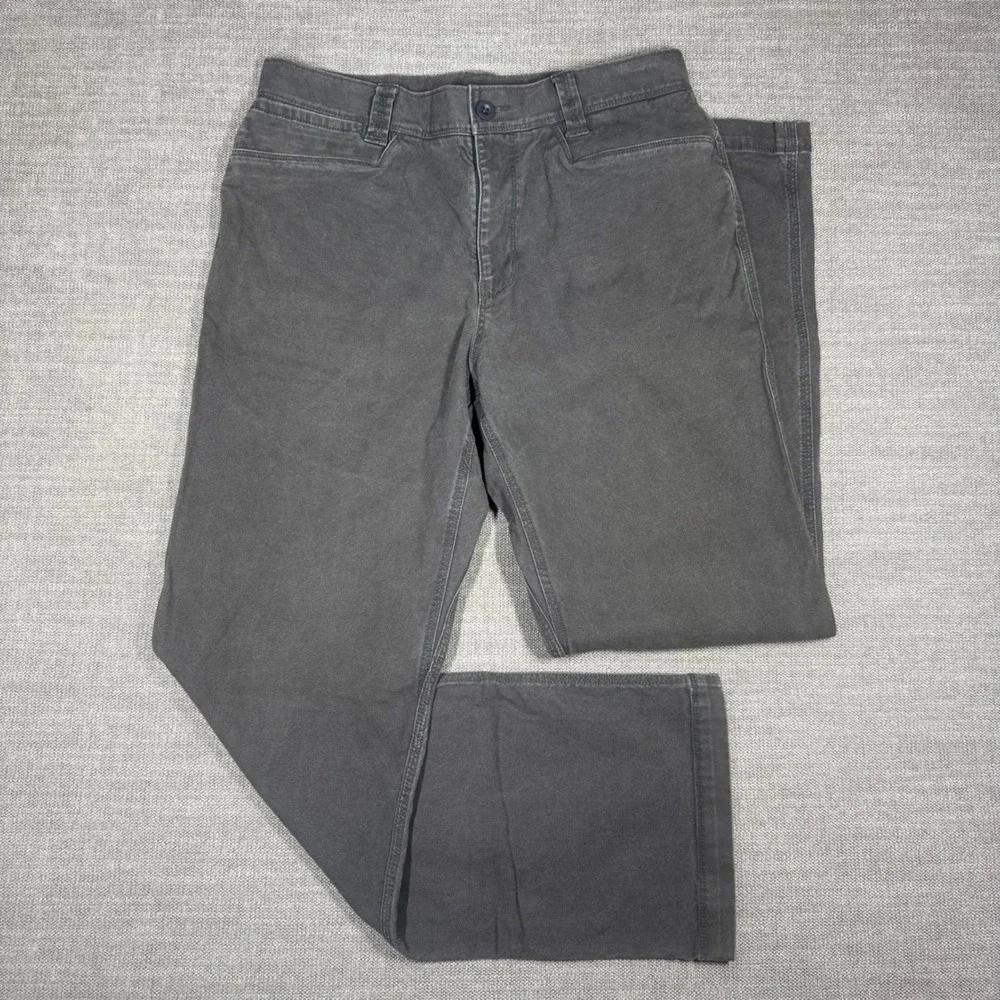 The North Face Mens 32 Regular Straight Leg Pants Charcoal Gray Heavy Duty